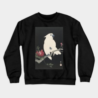 Cockatoo on Pomegranate by Koson Ohara Crewneck Sweatshirt